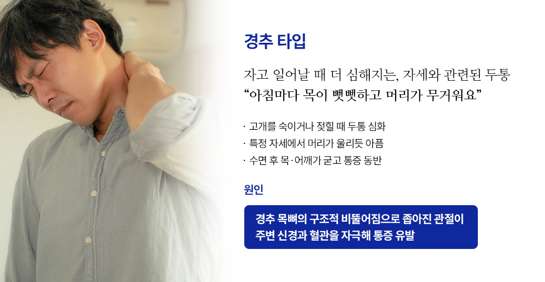 어디가 아프신가요 경추 타입